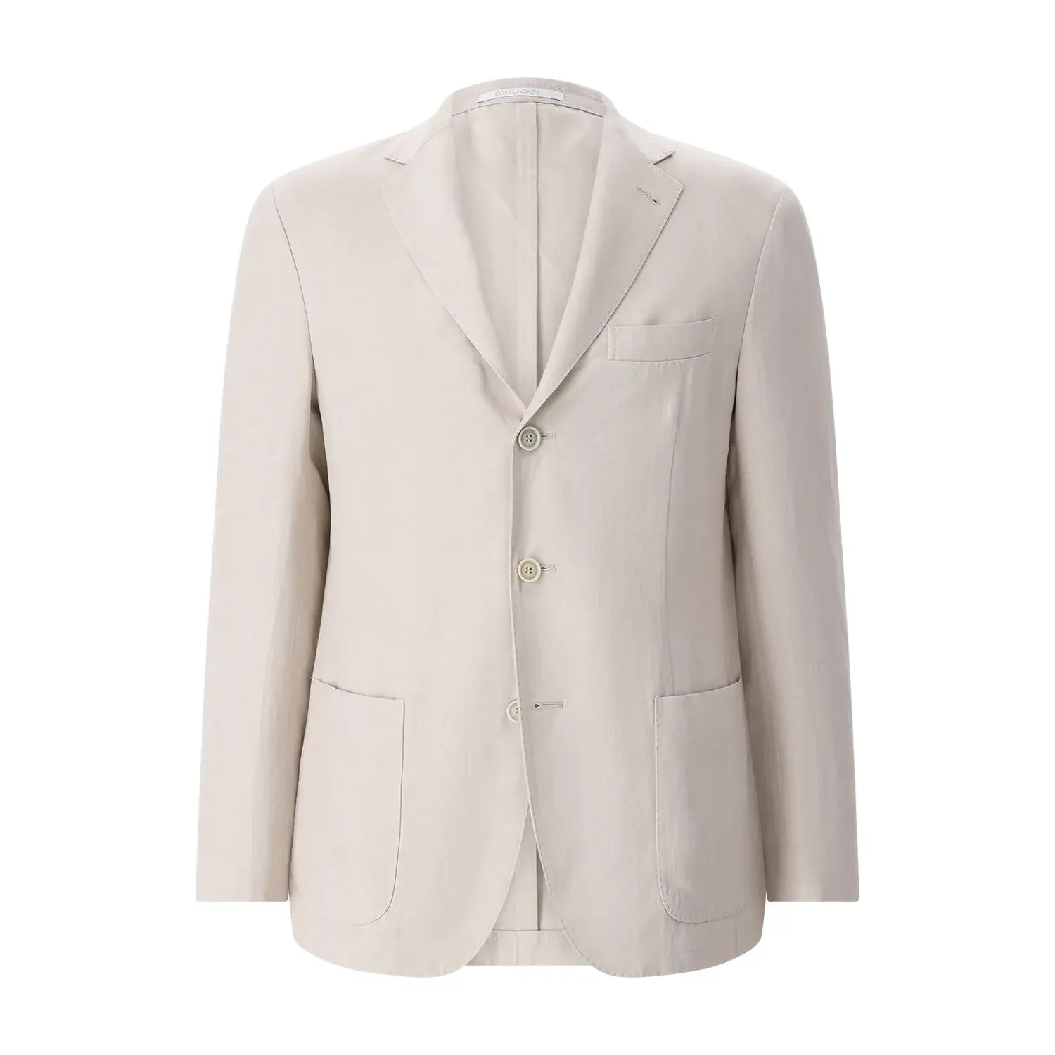 Beiger Blazer aus Leinenmischung