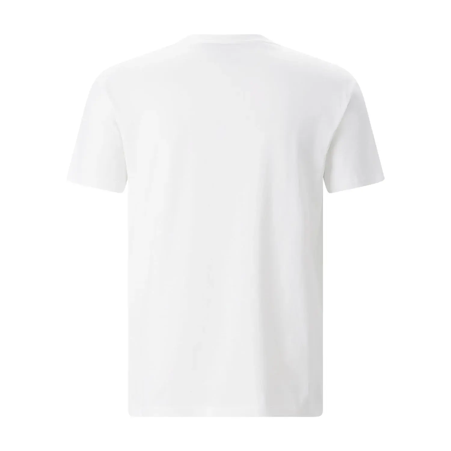 Weißes Baumwoll-T-Shirt mit Tasche