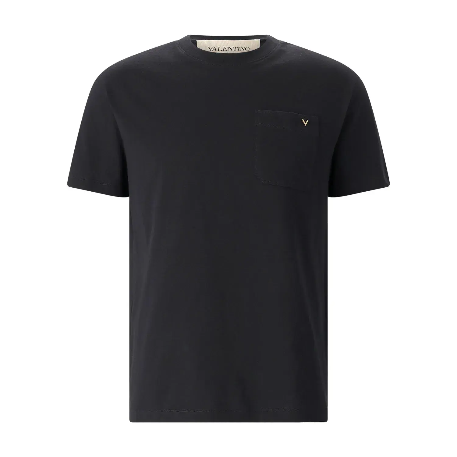 Weißes Baumwoll-T-Shirt mit Tasche