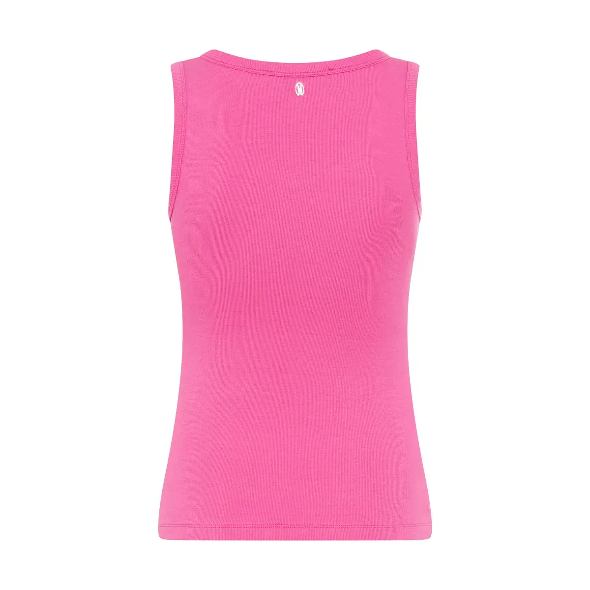 Pinkfarbenes Ripp-Tanktop mit Strass