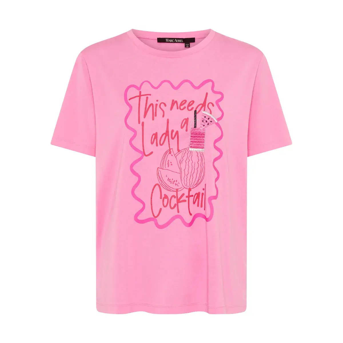 Rosa T-Shirt mit Grafikprint