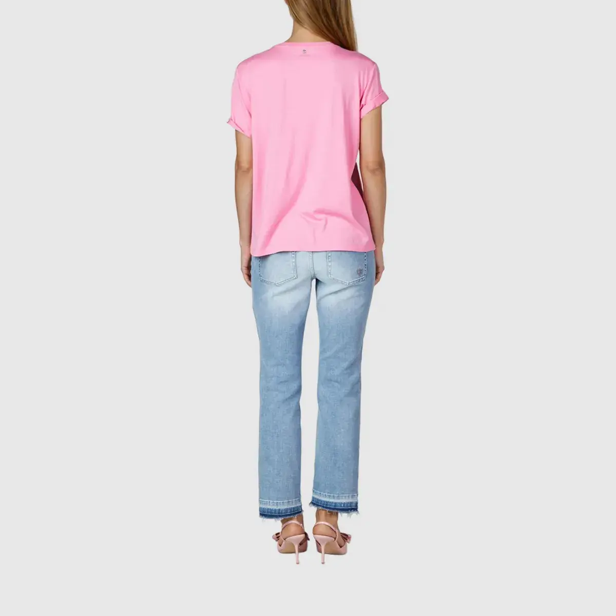 Rosa T-Shirt mit Grafikprint