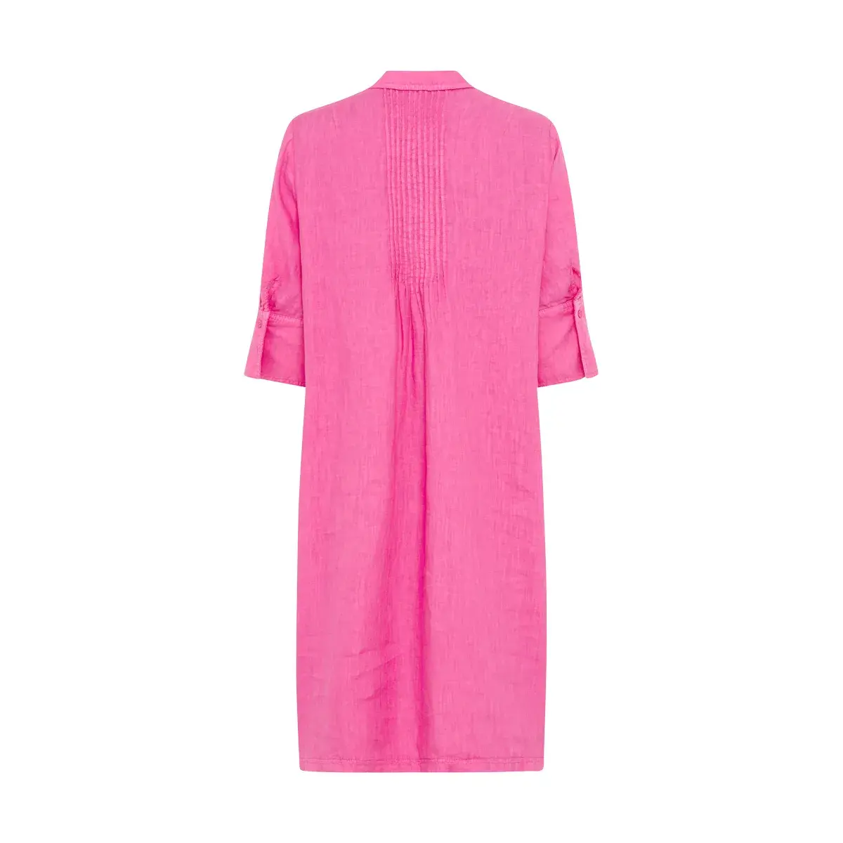 Leinenhemdkleid mit Dreiviertelärmeln