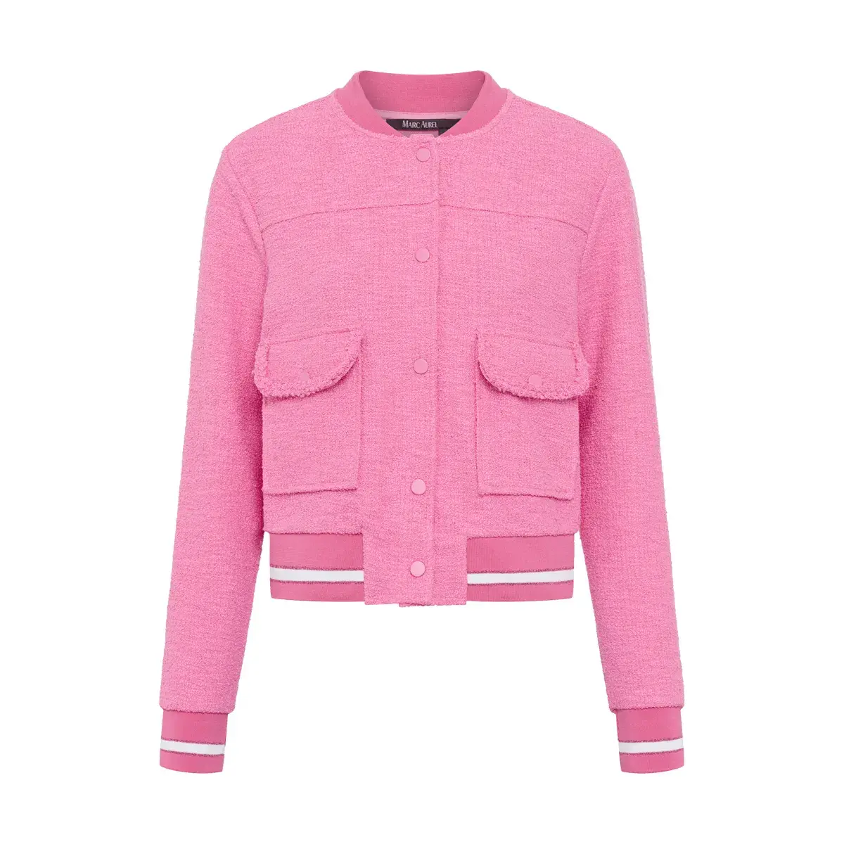 Pinkfarbene Bomberjacke mit Taschen