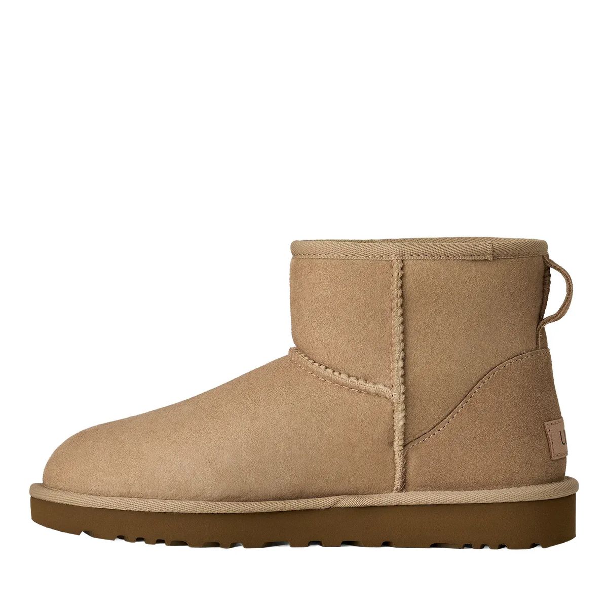 Beige Mini Winterstiefel aus Wildleder