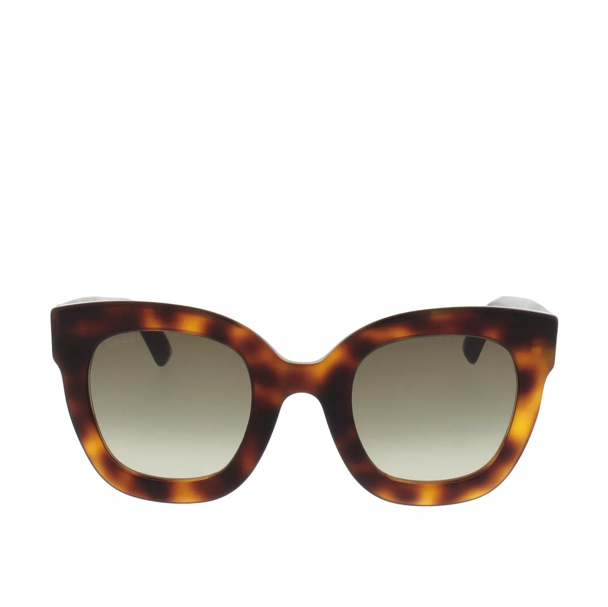 Schildpatt-Katzenaugen-Sonnenbrille mit goldenen Akzenten