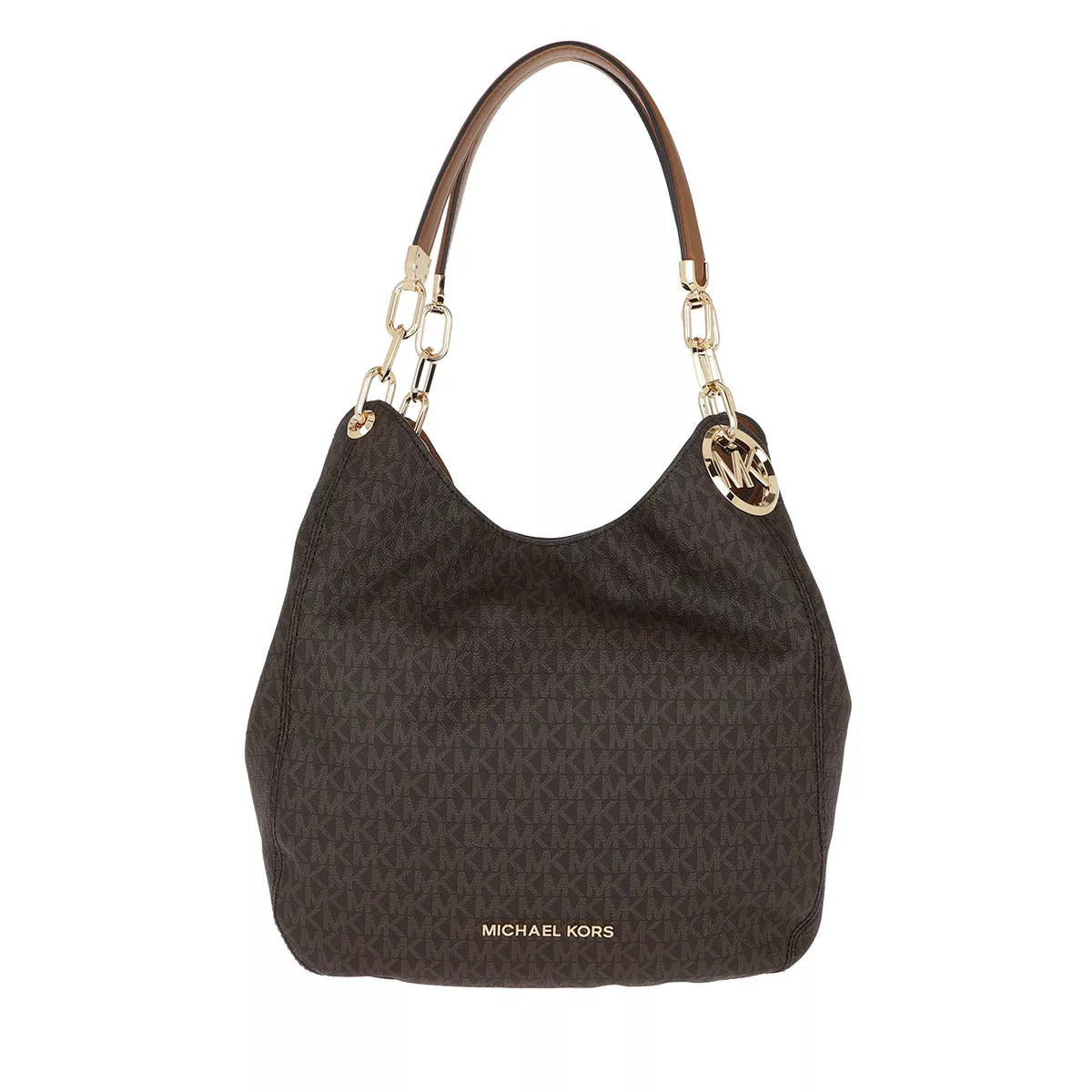Logo-Print Ketten-Schultertasche