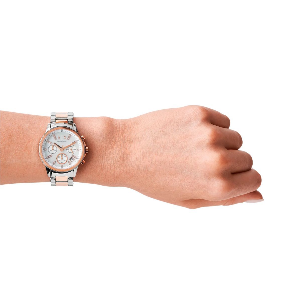 Elegante zweifarbige Chronographenuhr