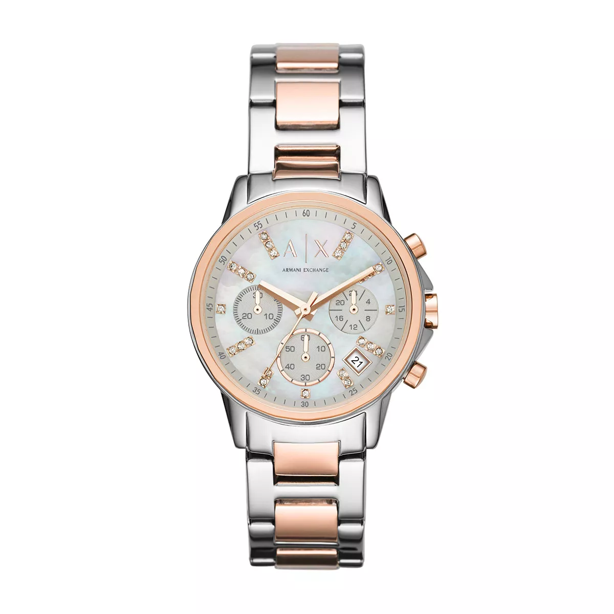Elegante zweifarbige Chronographenuhr