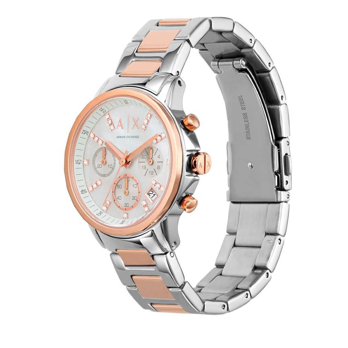 Elegante zweifarbige Chronographenuhr