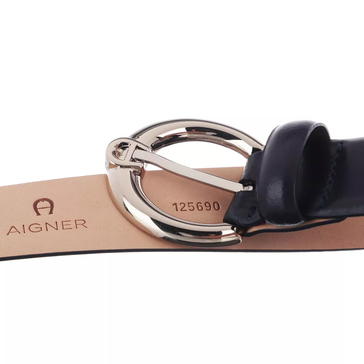 Klassischer Ledergürtel mit Logo-Schnalle