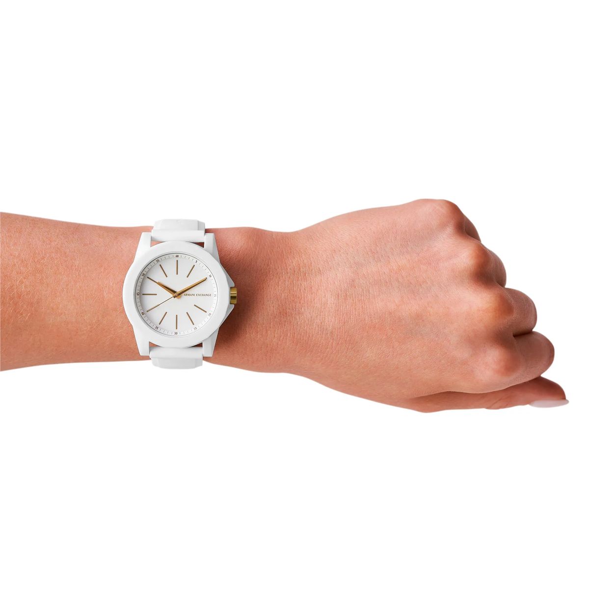 Damen Weiß Silikonarmbanduhr Set