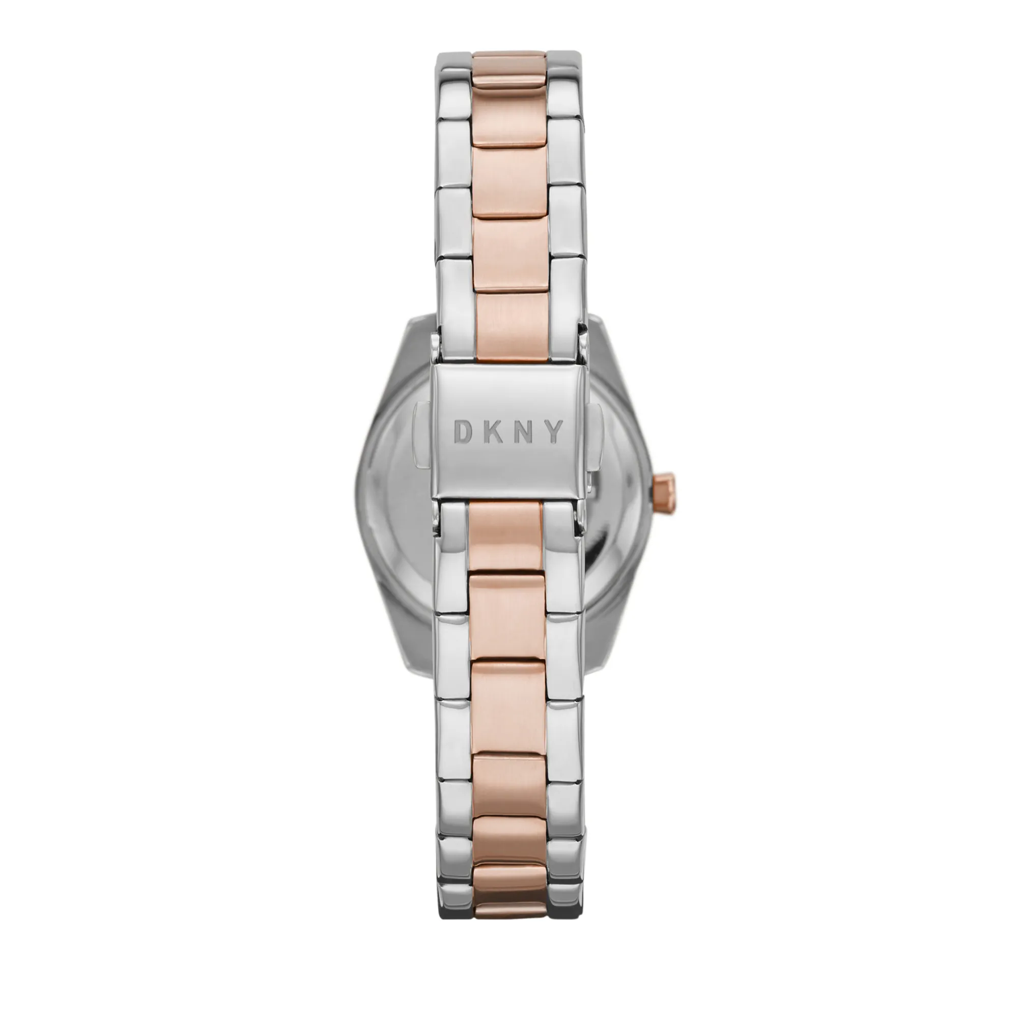 Zweifarbige Armbanduhr aus Edelstahl