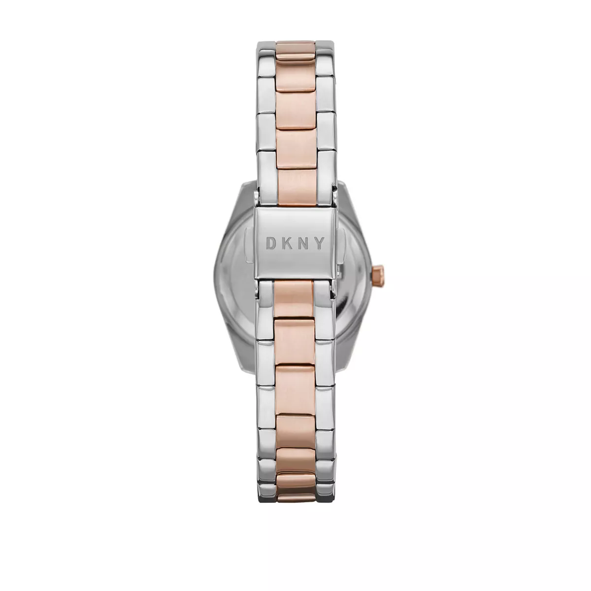 Zweifarbige Armbanduhr aus Edelstahl