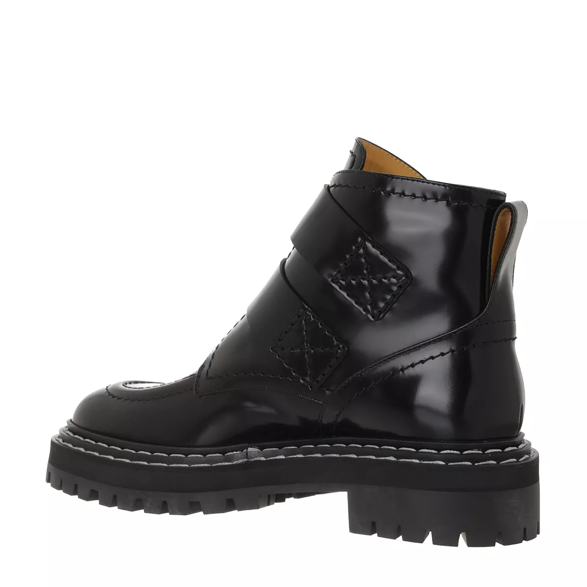 Schwarze Stiefeletten mit Profilsohle