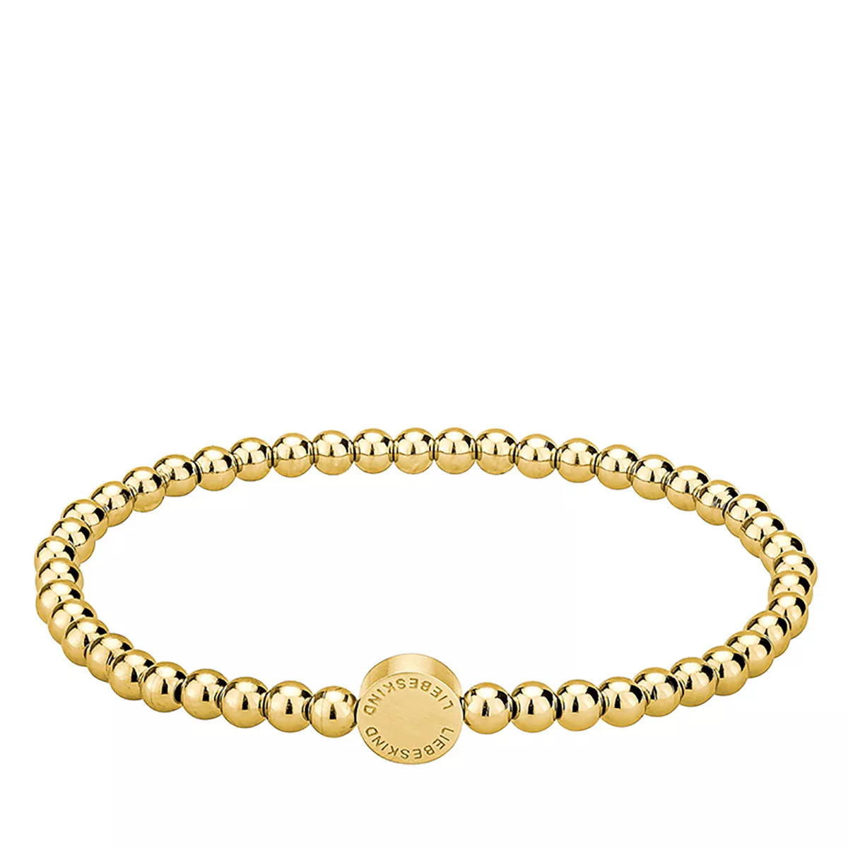 Minimalistische goldfarbene Uhr mit Mesh-Armband