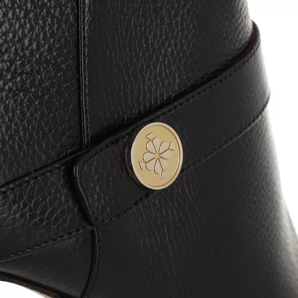 Schwarze Leder-Stiefeletten mit Riemen