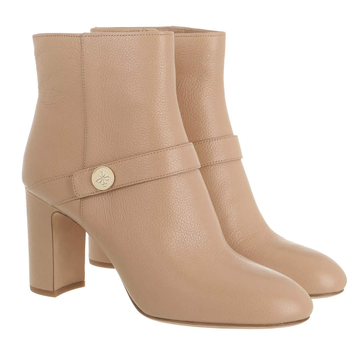 Elegante Leder Stiefeletten mit Absatz