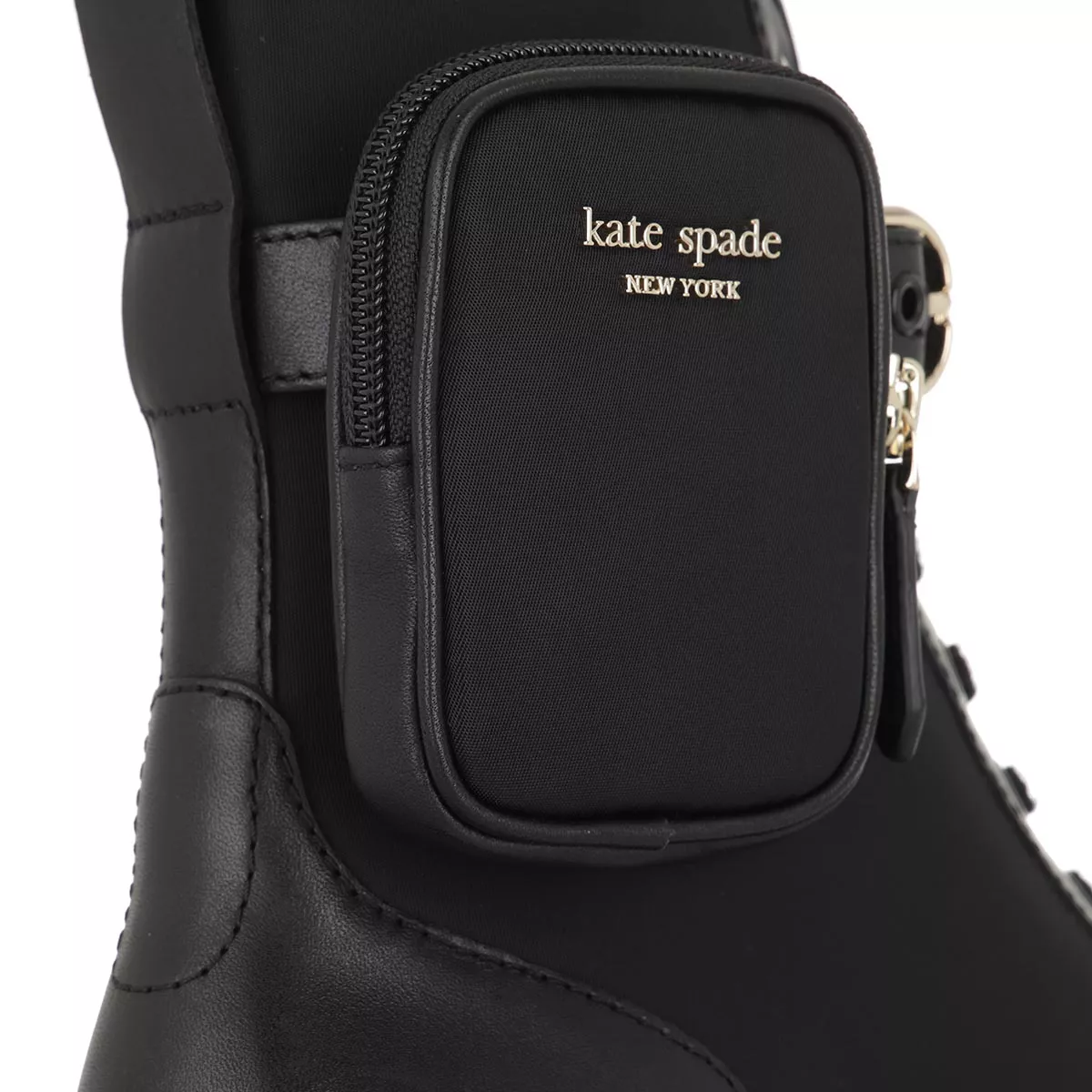 Plateau Schnür-Combat-Stiefel mit Tasche