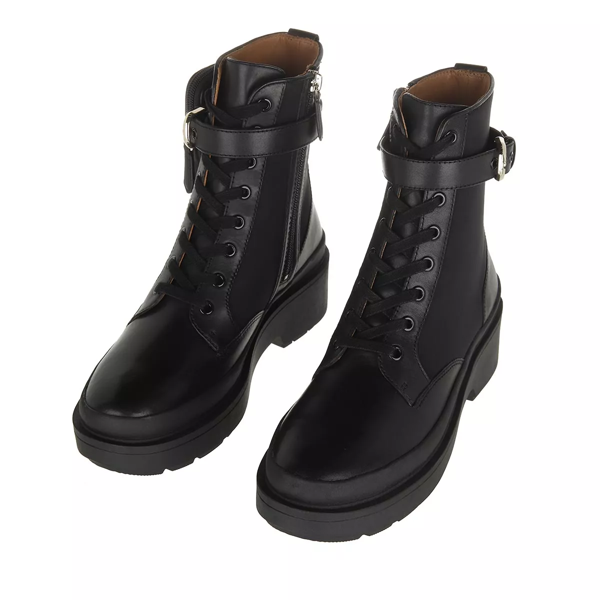 Plateau Schnür-Combat-Stiefel mit Tasche