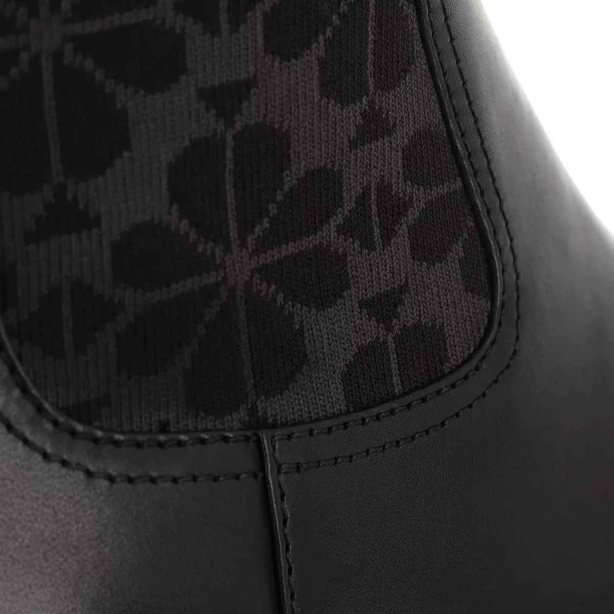 Schwarze Chelsea Boots aus Leder mit Logo