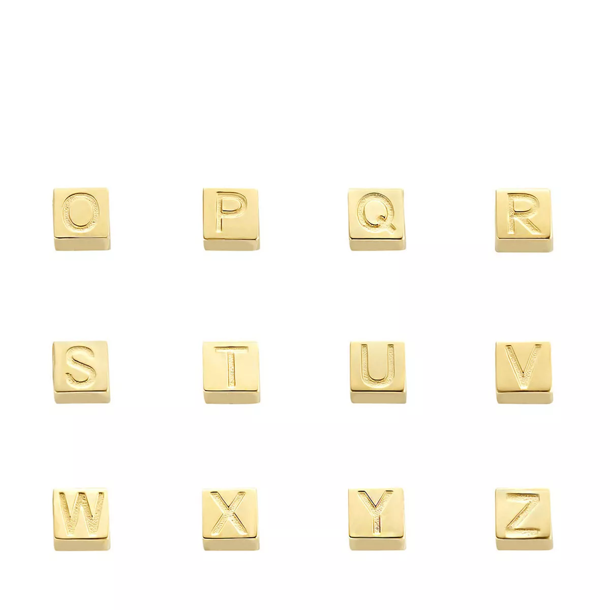 Goldener Buchstaben V Würfel Anhänger