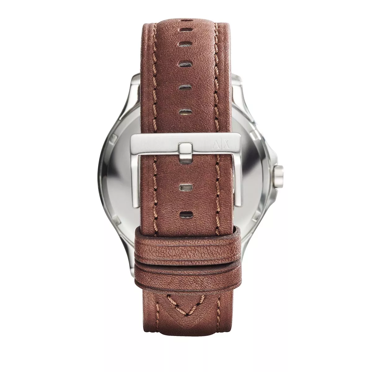 Herrenuhr blaues Zifferblatt braunes Leder