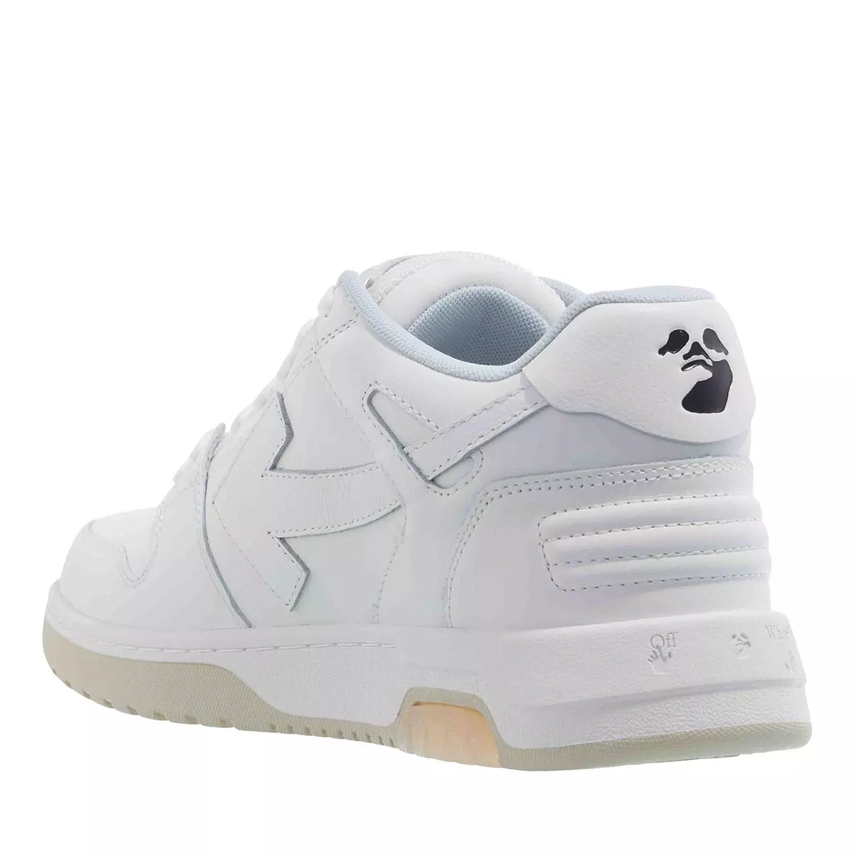 Weißer Low-Top-Sneaker aus Leder