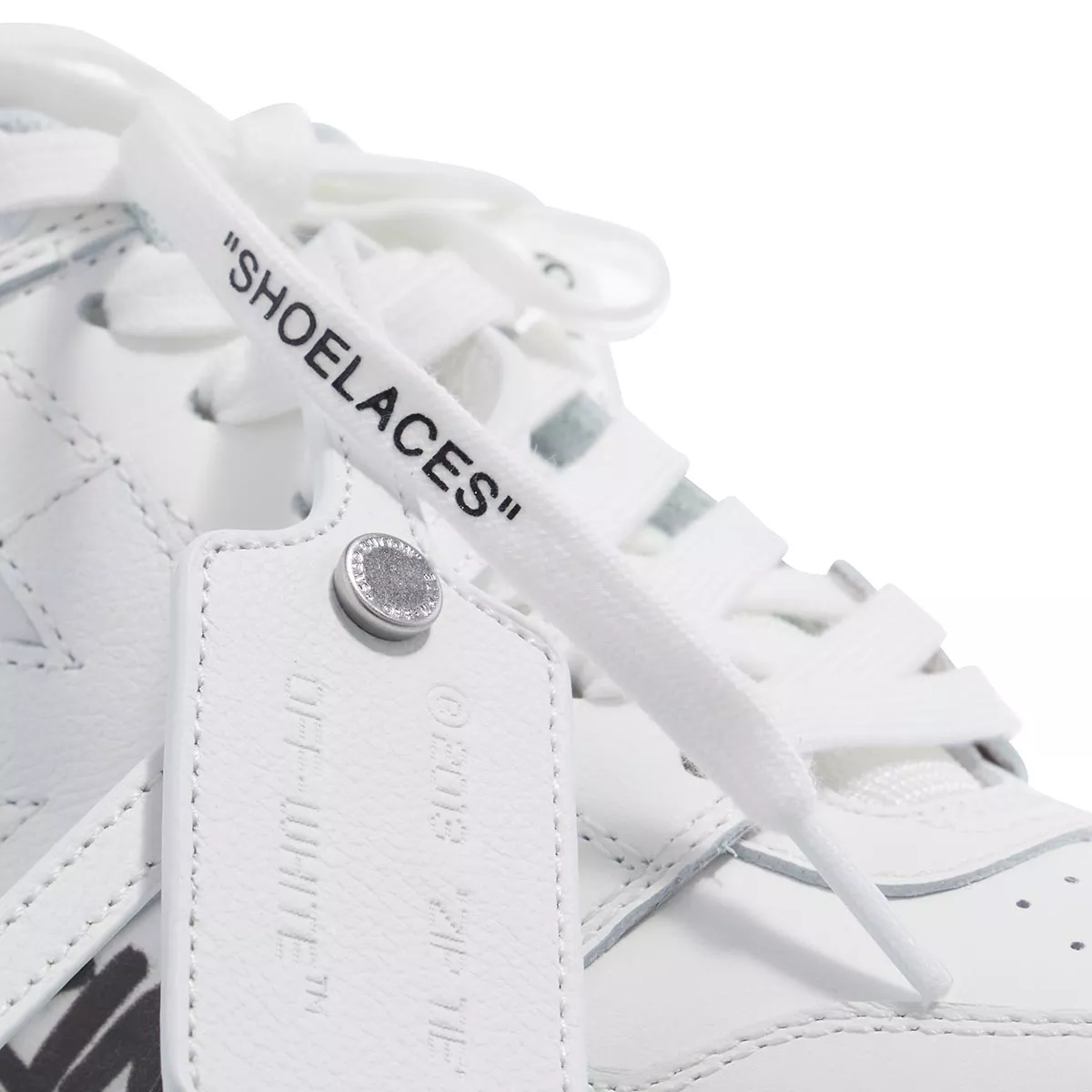 Weißer Low-Top-Sneaker aus Leder