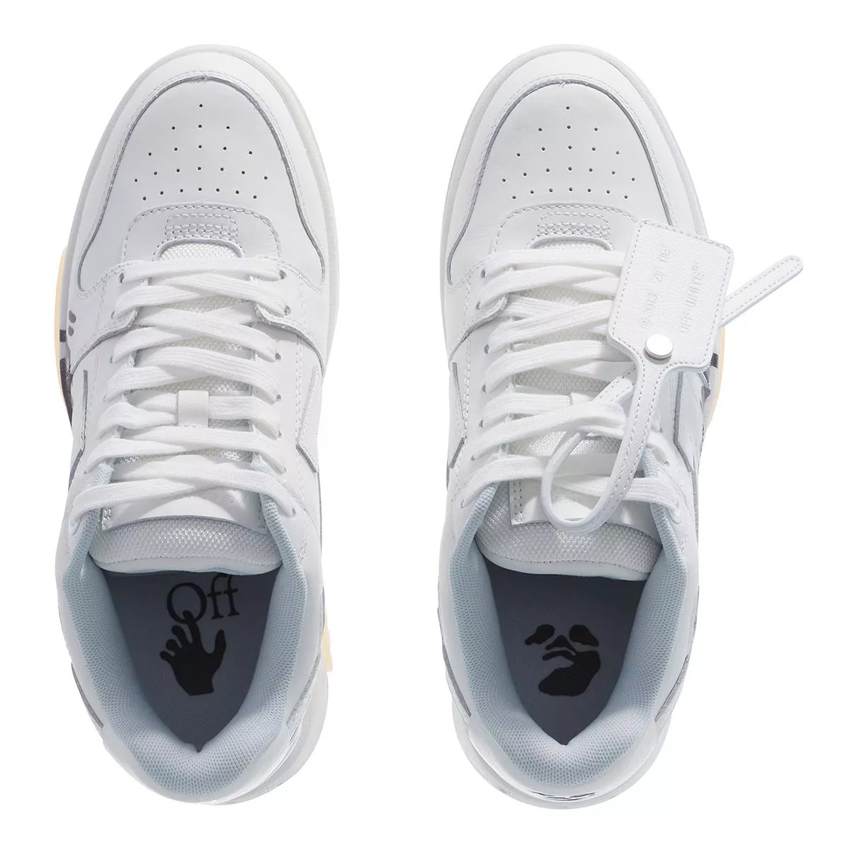 Weißer Low-Top-Sneaker aus Leder