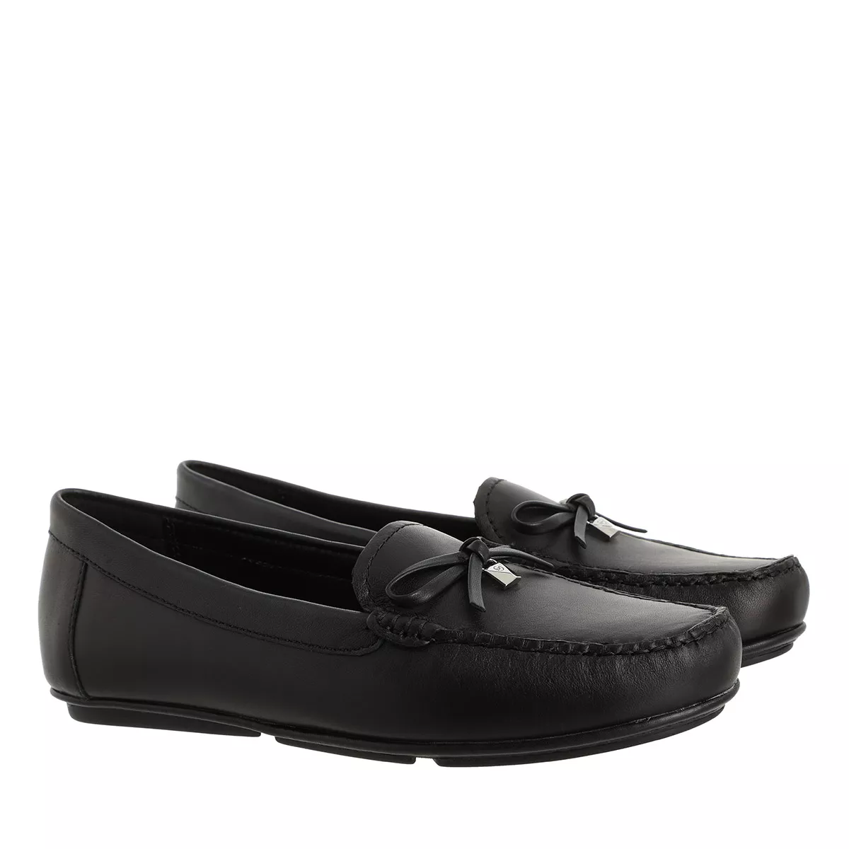 Klassische Leder Loafer mit Schleifendetail