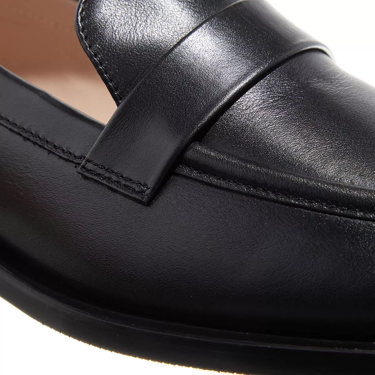 Klassischer schwarzer Penny Loafer aus Leder