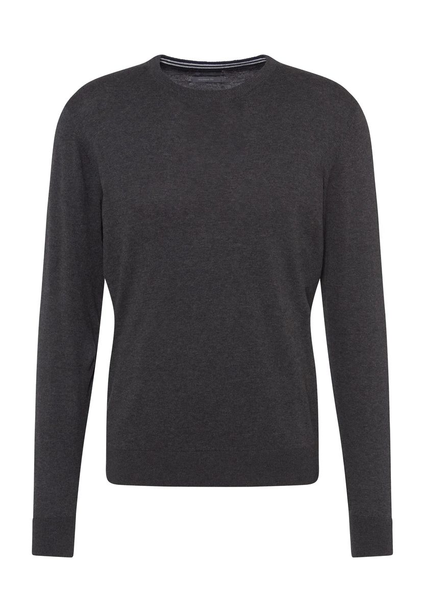 Klassischer Baumwollpullover mit Rundhalsausschnitt