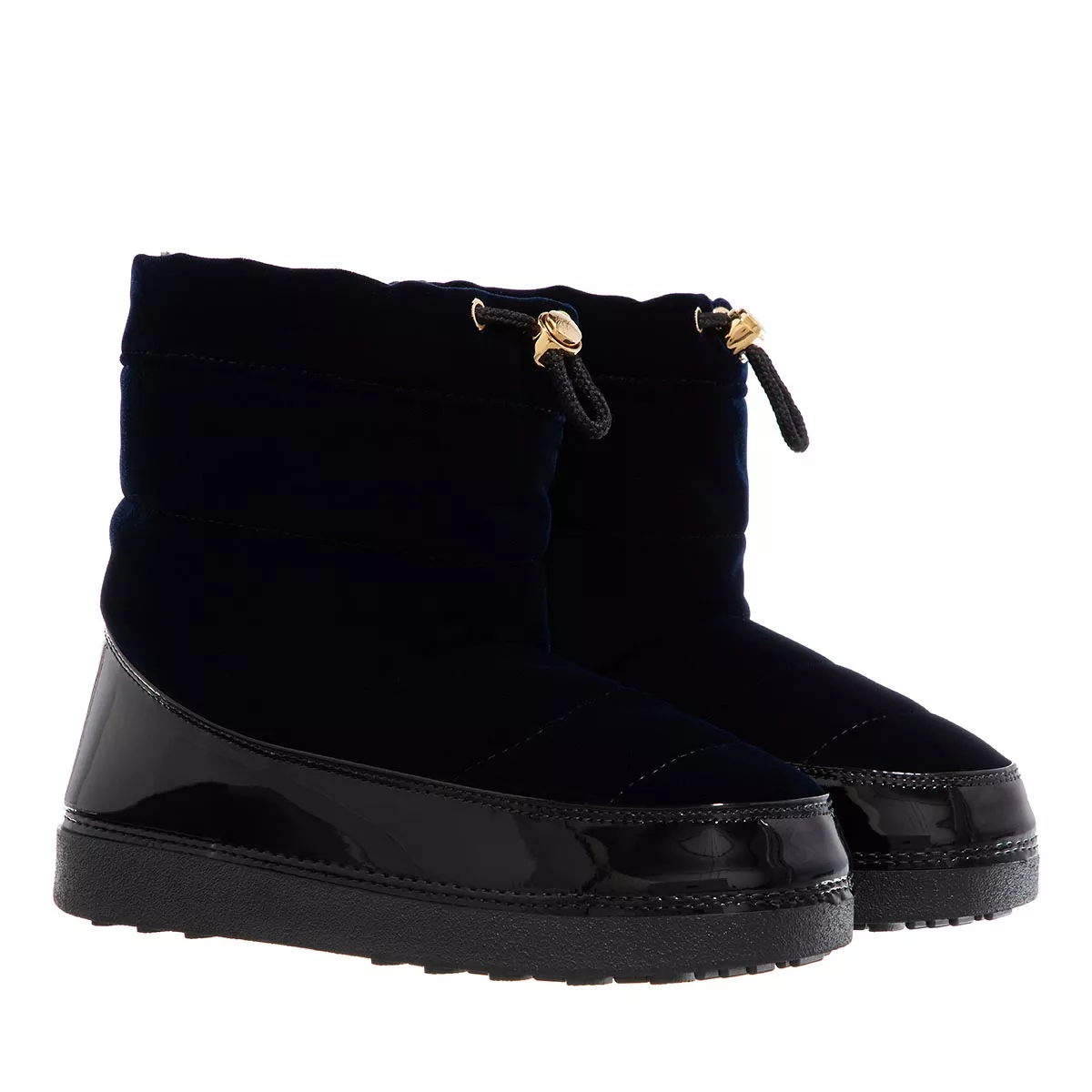 Gepolsterte Schneestiefel aus Samt