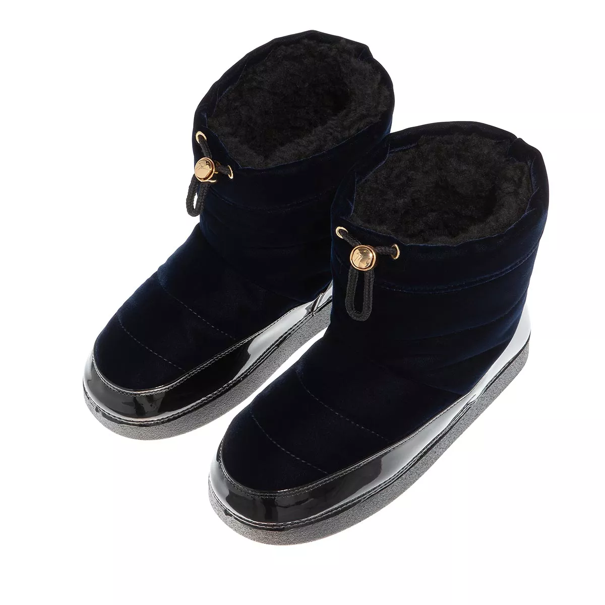 Gepolsterte Schneestiefel aus Samt