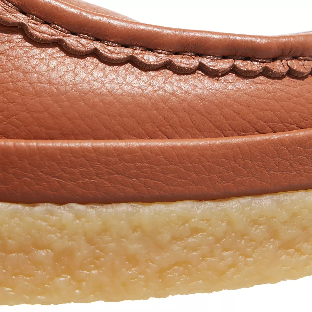 Cognacfarbene Leder Plateau Stiefeletten