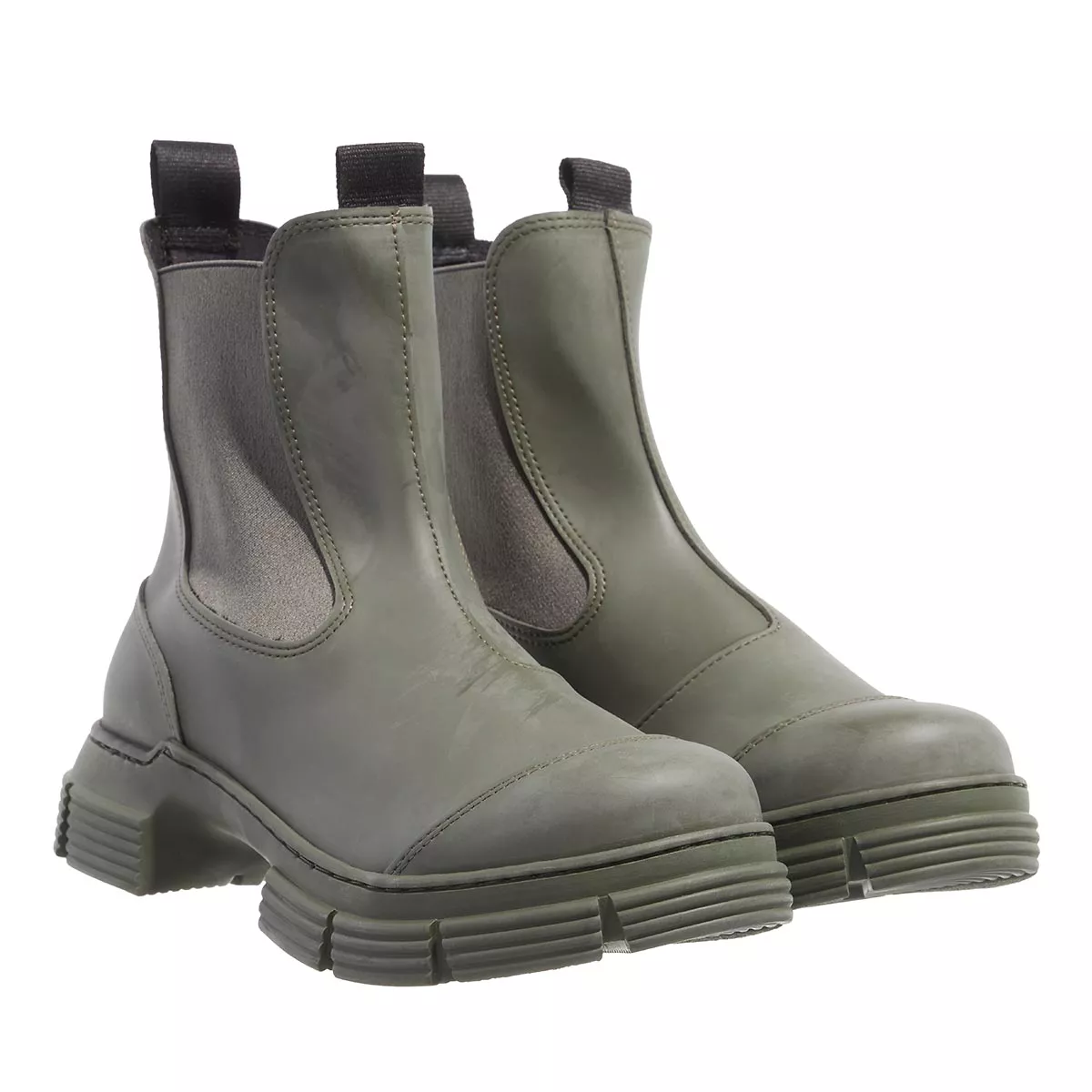 Klobige Chelsea Boots aus Recycling-Gummi