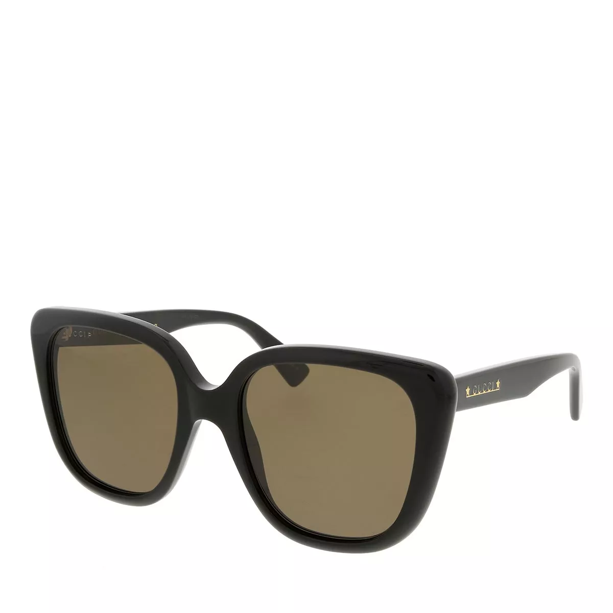 Cat-Eye-Sonnenbrille mit braunen Gläsern