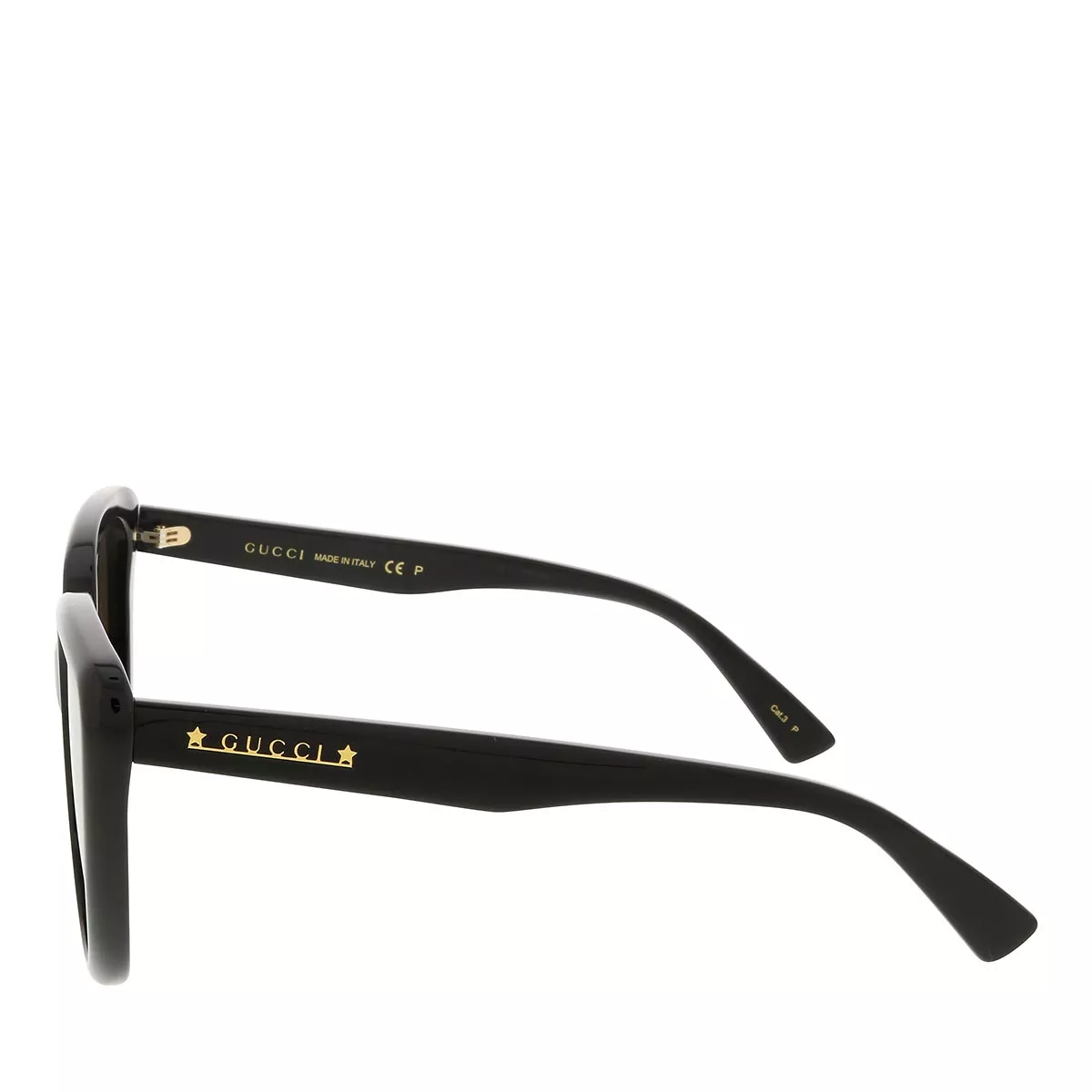 Cat-Eye-Sonnenbrille mit braunen Gläsern