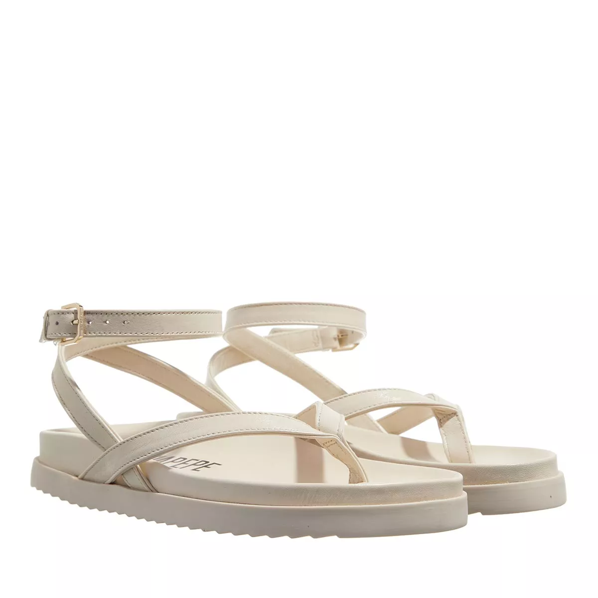 Minimalistische Zehentrenner-Sandalen mit Knöchelriemen