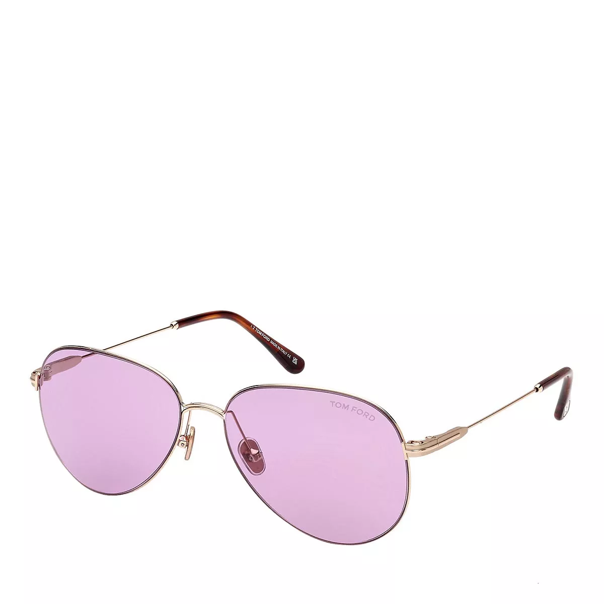 Pilotenbrille mit lila Gläsern