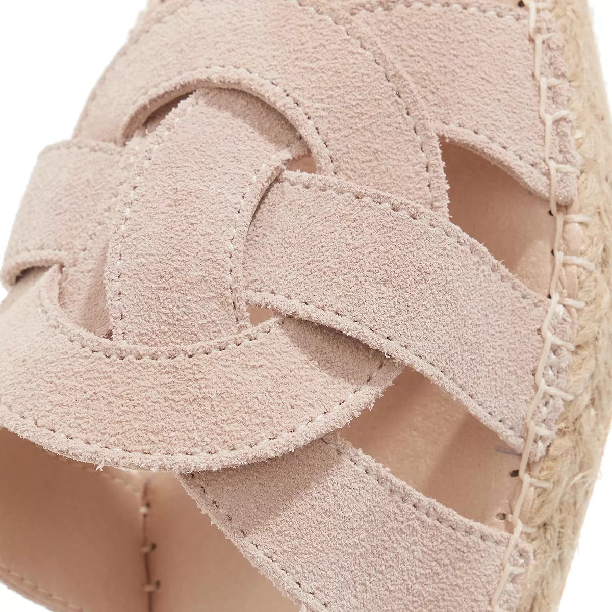 Gewebte Espadrille-Sandalen aus Wildleder