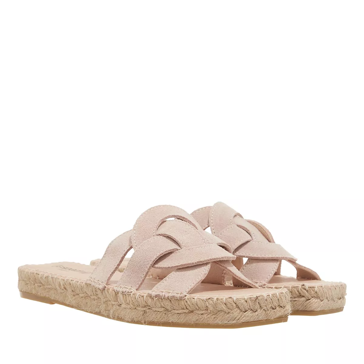 Gewebte Espadrille-Sandalen aus Wildleder