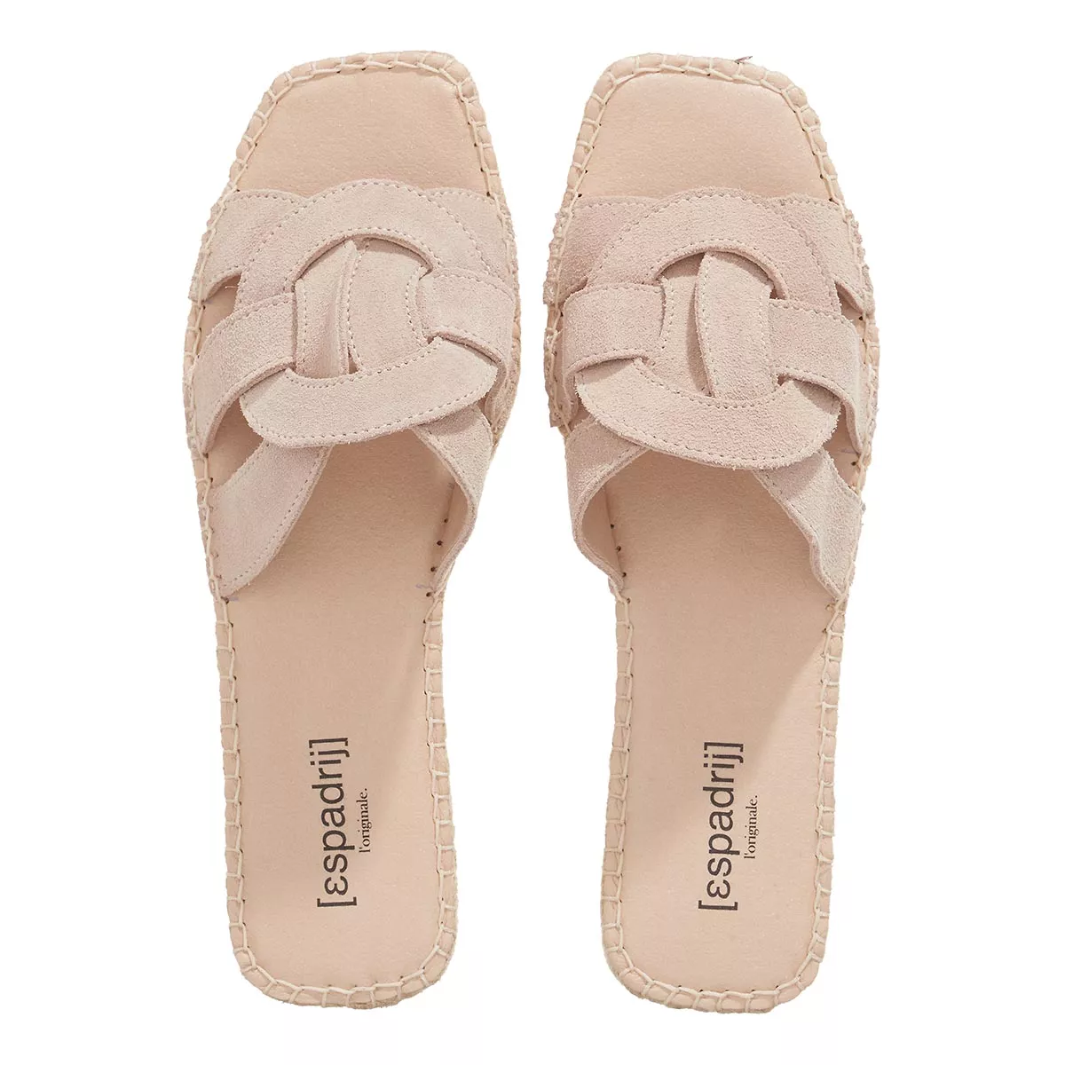 Gewebte Espadrille-Sandalen aus Wildleder