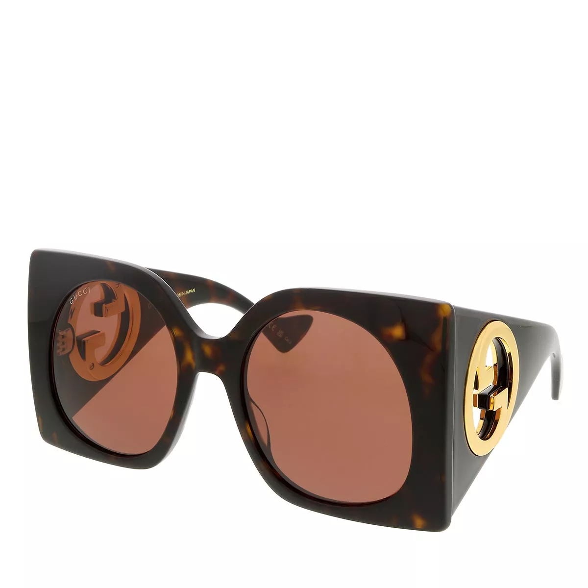Übergroße Sonnenbrille mit runden Gläsern