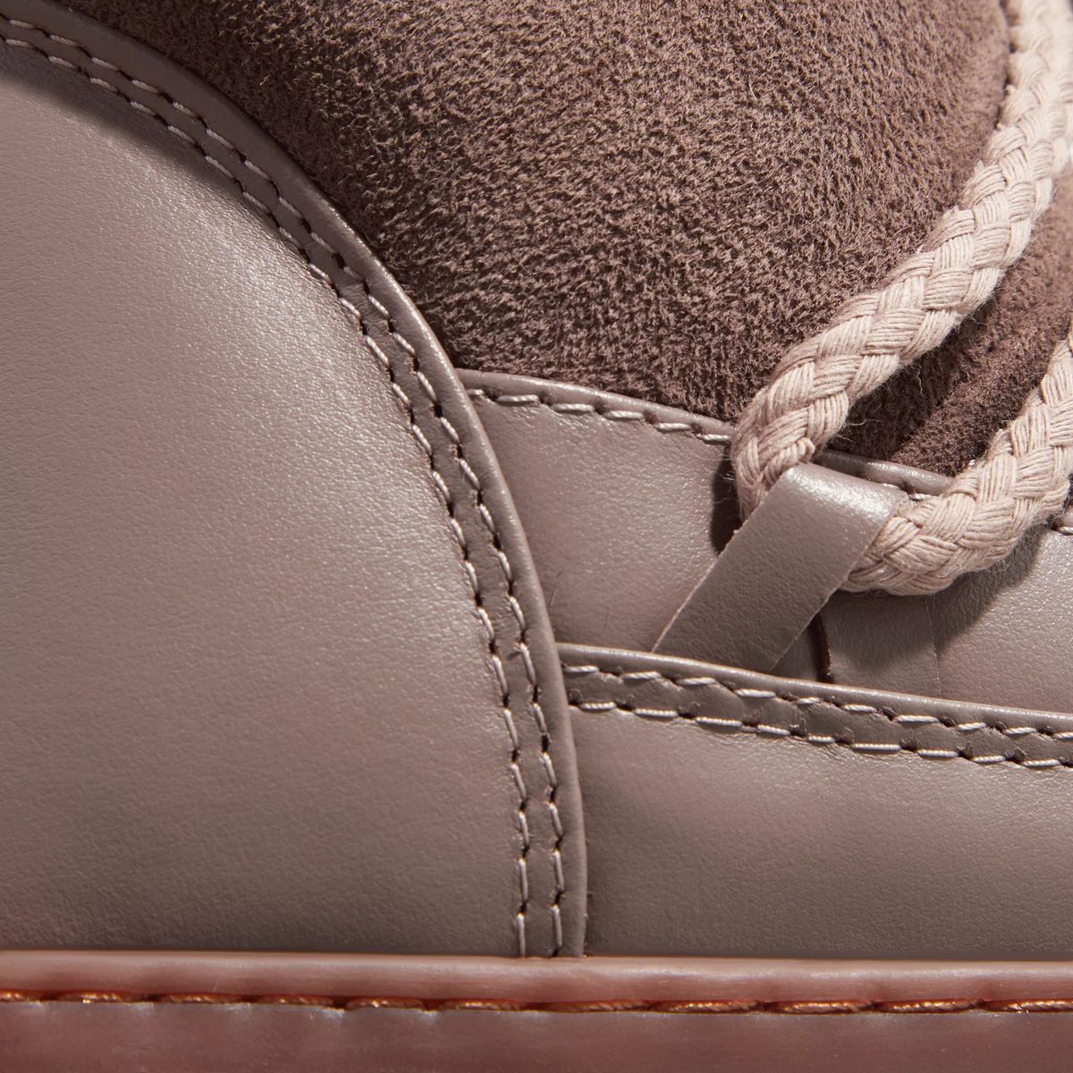 Taupe Schnür-Stiefeletten Schneestiefel
