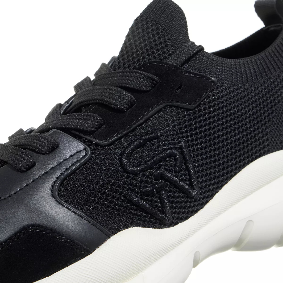 Moderne Strick-Panel-Sneakers mit dicker Sohle