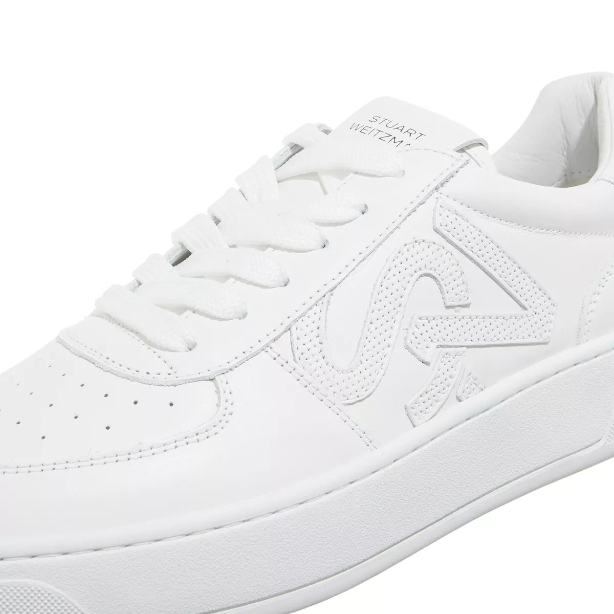 Monogrammierte Leder-Court-Sneakers