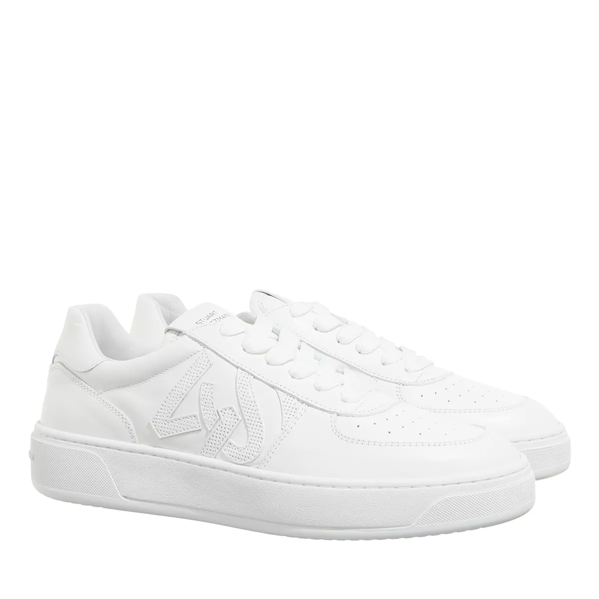 Monogrammierte Leder-Court-Sneakers