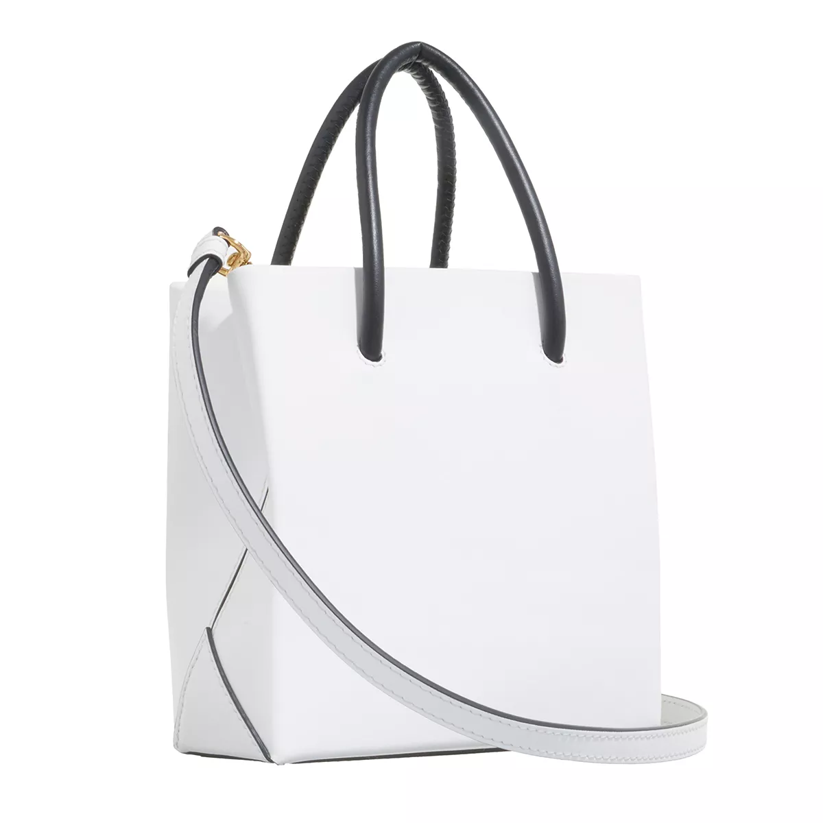 Minimalistische weiße Schultertasche mit Riemen